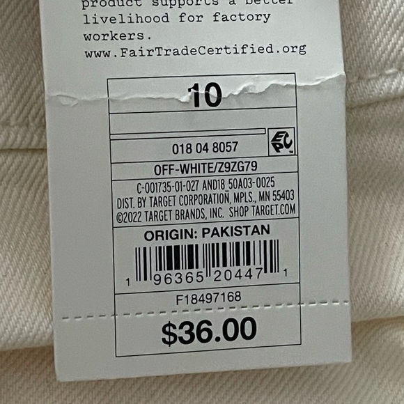 A new day nwt highest rise tapered leg cream soft denim jeans - Picture 4 of 8